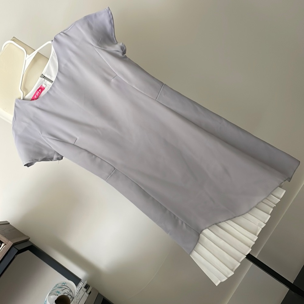 Light gray and white dress